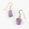 14k Gold Plated Amethyst Wire wrap Earrings