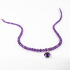 Beaded Amethyst Necklace With Amethyst Charm 