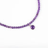 Beaded Amethyst Necklace With Amethyst Charm