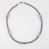 Beaded Amethyst Necklace with Faceted Bicolour Ametrine