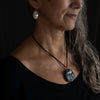 Argillite Raven Pendant by Melanie Russ (Haida)