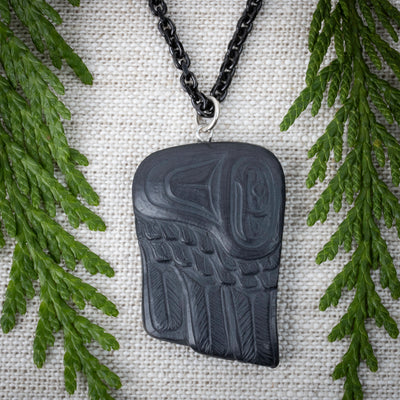 Argillite Wing Pendant by Melanie Russ