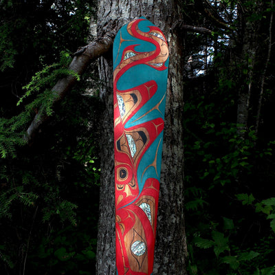 "The Hunt" (Wasgo) Red Cedar Paddle by Billy NC Yovanovich (Haida)