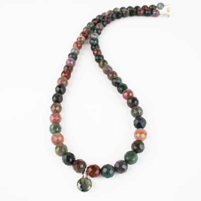 Locally made Faceted Bloodstone & Labradorite Necklace