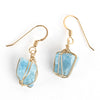 Raw Blue Topaz Earrings