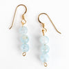 Locally made Blue Topaz Earrings with 14k gold plated hooks