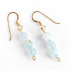 Locally made Blue Topaz Earrings with 14k gold plated hooks