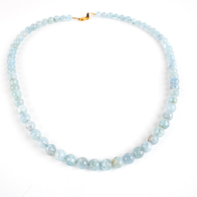 Locally made blue topaz beaded necklace