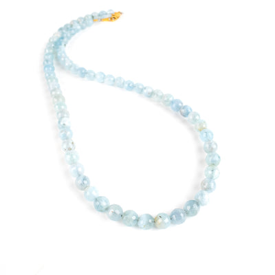 Locally made blue topaz beaded necklace