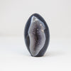 Blue Agate Amethyst Crystal Geode Polished Egg