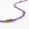 Beaded Amethyst Necklace with Faceted Bicolour Ametrine