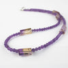 Beaded Amethyst Necklace with Faceted Bicolour Ametrine