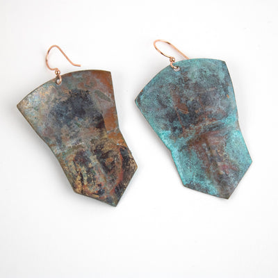 Copper Shield Earrings by Canadian Artist Dustin Riel McGladrey | House of Copper