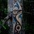 Go With the Flow (Cormorant) Cedar Paddle By Haida Artist Guustl'as Rorick