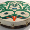 Hlk’yáan K’ustáan (Frog) Drum by Danielle Louise Allard (Haida)