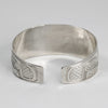 Sterling Silver Beaver Bracelet by Ding Hutchingson (Haida)