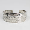 Sterling Silver Bear Bracelet by Ding Hutchingson (Haida)