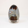 Blue and Orange Agate Quartz Crystal Geode Polished Egg