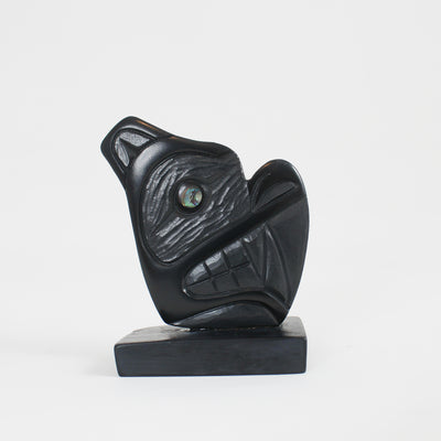 Argillite Bear Carving by Amy Edgars (Haida)