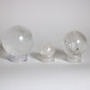 Clear Quartz Crystal Spheres with Rainbows