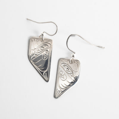 Sterling Silver Hummingbird Earrings by Agnes Seaweed Wisden ('Namgis)