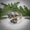 14k Gold & Sterling Silver Hummingbird Wrap Ring by Agnes Seaweed Wisden ('Namgis)