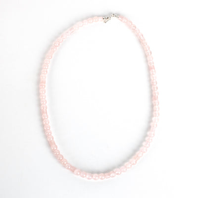 Beaded Rose Quartz Necklace