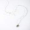 Beaded Clear Quartz Necklace with Raw Quartz Crystals