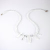 Beaded Clear Quartz Necklace with Raw Quartz Crystals