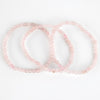 Bead Rose Quartz bracelet. The Gem Stone of unconditional love. Layer the bracelets and make a set