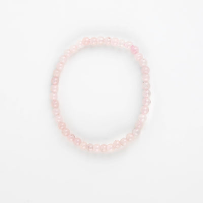 Bead Rose Quartz bracelet. The Gem Stone of unconditional love.