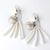 Sterling Silver Clamshell Earrings with Diamonds, Moonstone & Dentalium Shell by Morgan Asoyuf (Ts'ymsen)