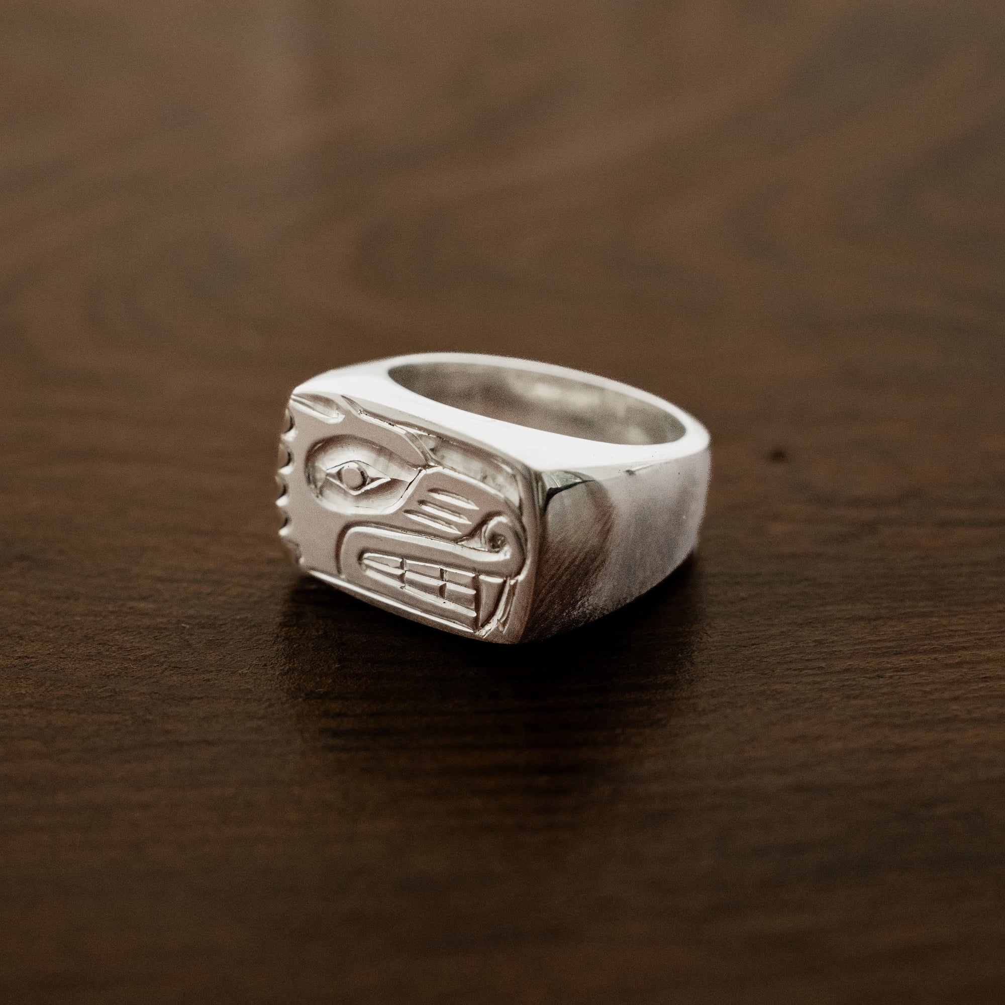 Wolf hot sale signet ring