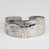 Sterling Silver Beaver Bracelet by Ding Hutchingson (Haida)
