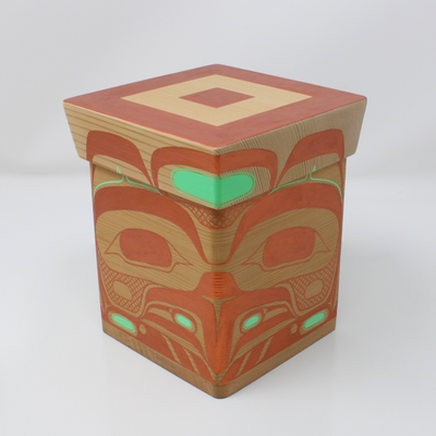 Xaal Gud (Copper Eagle) Cedar Bentwood Box by Danielle Louise Allard, Haida