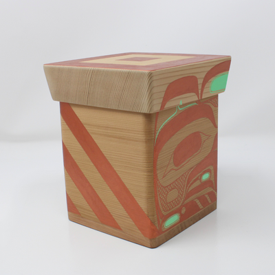 Xaal Gud (Copper Eagle) Cedar Bentwood Box by Danielle Louise Allard, Haida