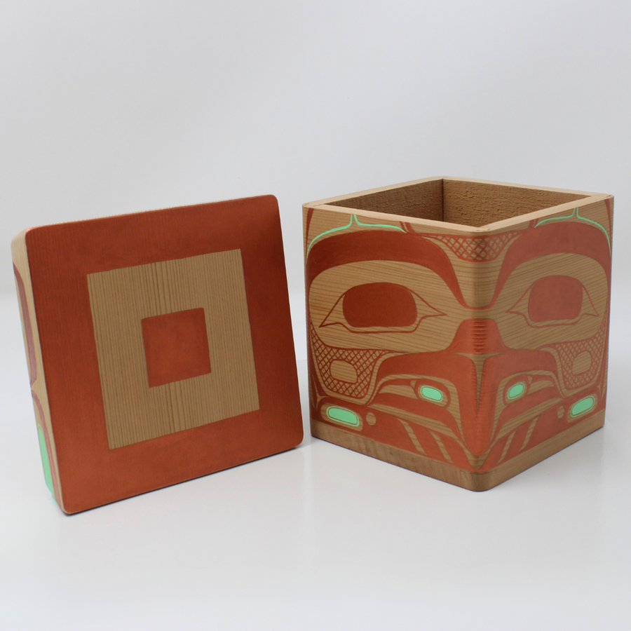 Xaal Gud (Copper Box) Cedar Bentwood Box by Danielle Louise Allard (Haida)