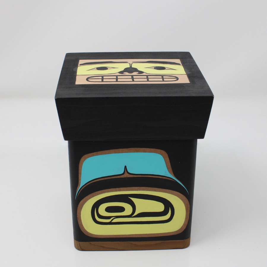 Naaxiin (Chilkat) Cedar Bentwood Box by Danielle Louise Allard (Haida)