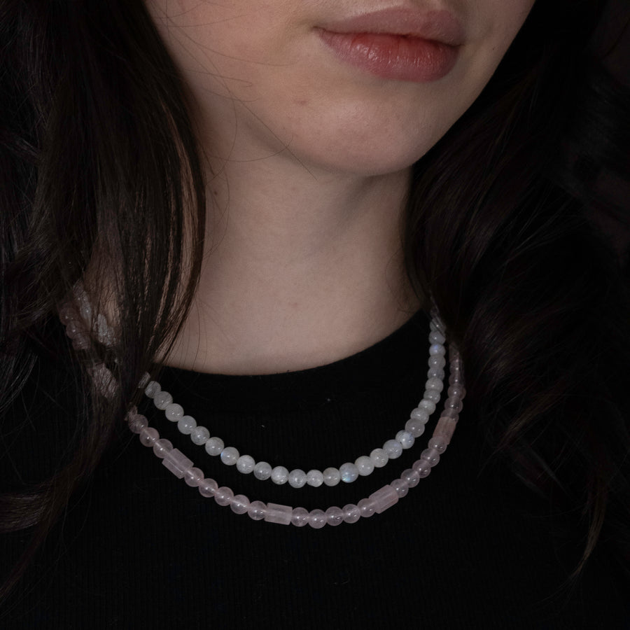 Rose Quartz Necklace - 20 inch