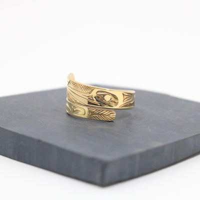 Gold Hummingbird Wrap ring by James Sawyer