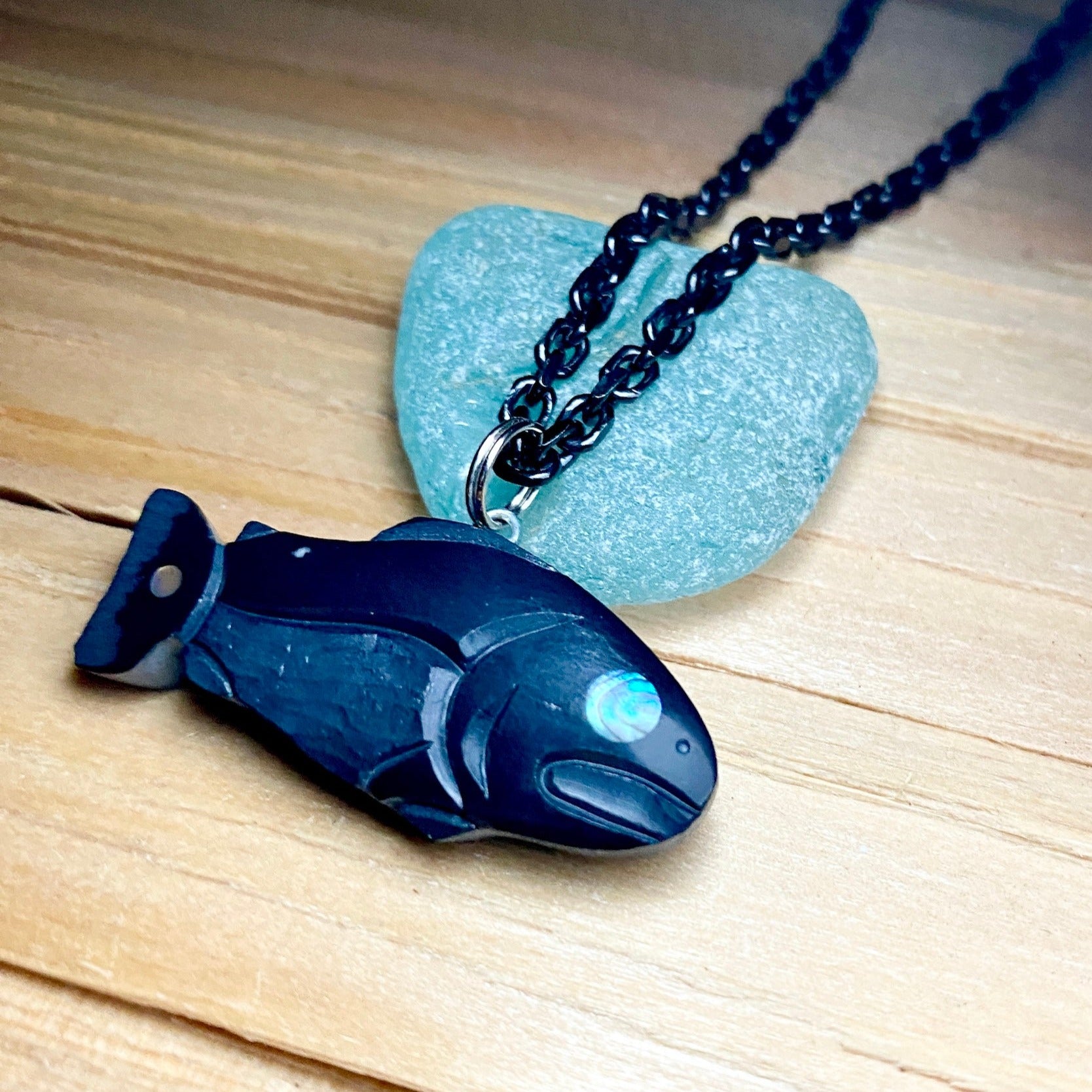 Argillite Salmon Pendant