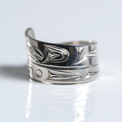 Sabrina Silver Sterling Silver Eagle Ring Large 1 1/4 inch wide