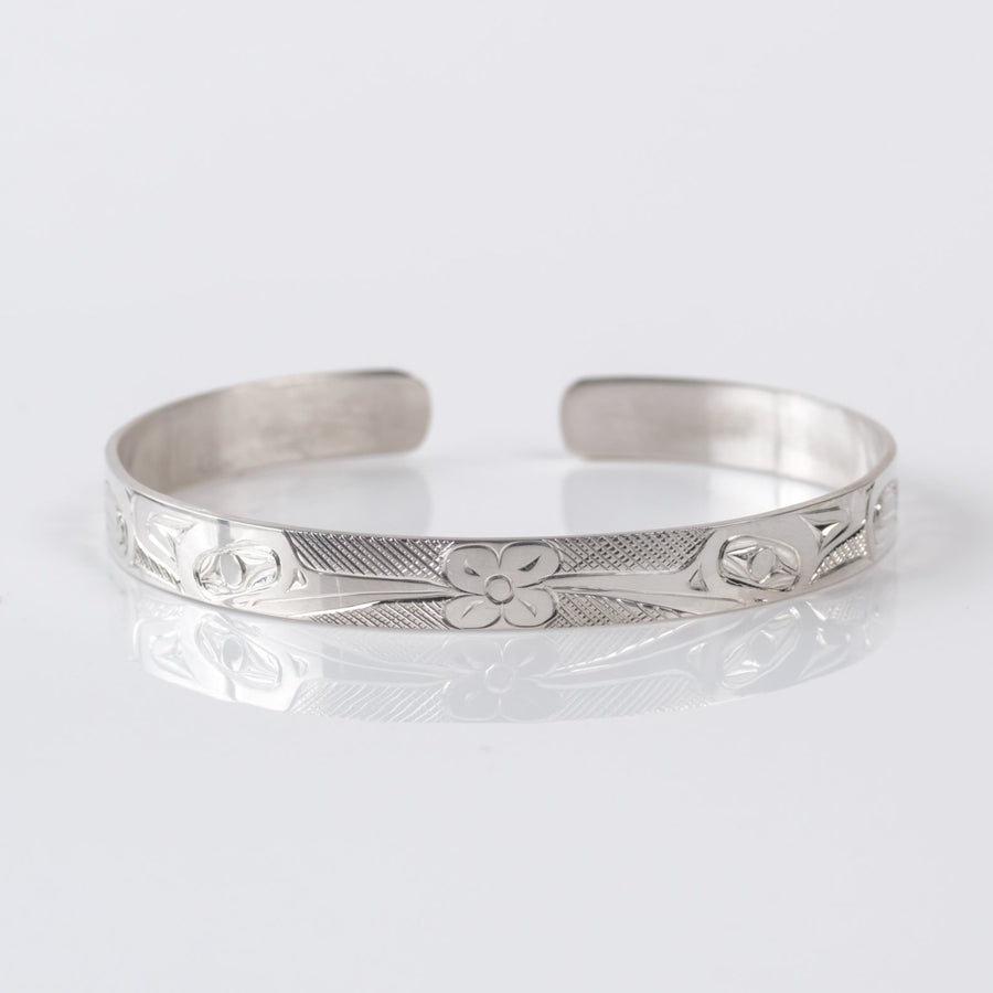 Haida Sterling Silver Hand-Carved Bracelets | Crystal Cabin 