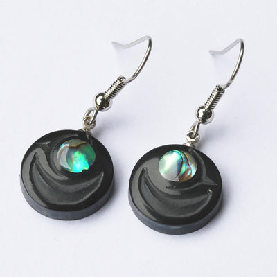 Haida Argillite Salmon Egg Earrings