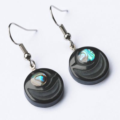 Haida Argillite Salmon Egg Earrings